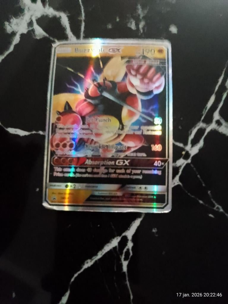 Pokémon Kaart Buzzwole GX - Zeldzaam!, Ophalen of Verzenden, Zo goed als nieuw, Losse kaart, Foil