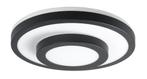 badkamer Plafondlamp LED dimbaar IP44 zwart 35cm, Ophalen of Verzenden, Nieuw, Glas, Mooi