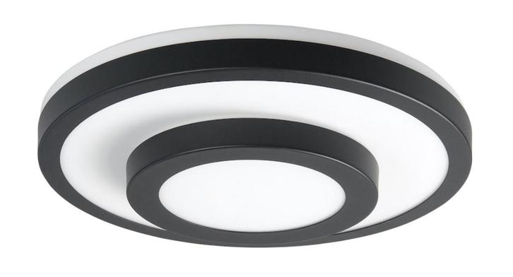 badkamer Plafondlamp LED dimbaar IP44 zwart 35cm, Huis en Inrichting, Lampen | Plafondlampen, Nieuw, Glas, Metaal, Ophalen of Verzenden