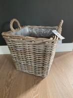 Rotan Bloempot Mand - Van der Leeden, 25 tot 40 cm, Overige materialen, Vierkant, Ophalen of Verzenden
