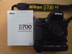 Nikon D700 (4757 clicks), 50mm/1.4 & batterij grip, Ophalen, Gebruikt, Nikon, Geen optische zoom