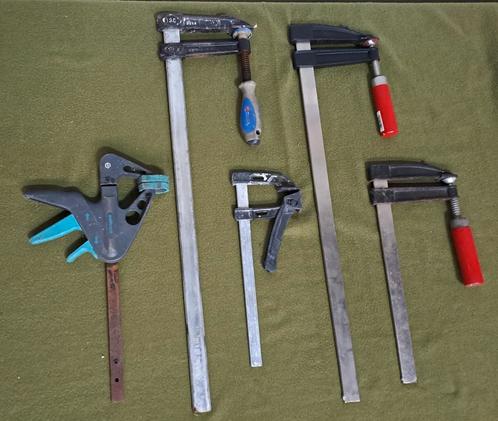 5 grote lijmklemmen, Doe-het-zelf en Verbouw, Gereedschap | Handgereedschap, Gebruikt, Ophalen of Verzenden