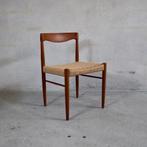 4x Eetkamerstoelen H. W. Klein voor Bramin – Teak Papercord, Huis en Inrichting, Stoelen, Riet of Rotan, Bruin, Ophalen of Verzenden