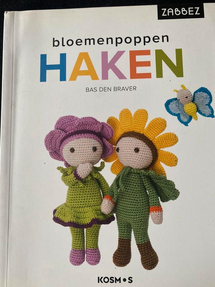 Bas den Braver - Bloemenpoppen haken, Hobby en Vrije tijd, Breien en Haken, Zo goed als nieuw, Haken, Patroon of Boek, Ophalen of Verzenden