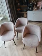 Set van 3 beige teddy japandi stoelen, Ophalen, Drie, Wit, Zo goed als nieuw
