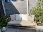 Exotan Bamboe Tuinbank met Kussens, Tuin en Terras, Ophalen, Zo goed als nieuw, Hout