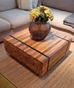 Salontafel 81x81x34cm op wieltjes van Het Kabinet, Huis en Inrichting, Tafels | Salontafels, Ophalen, Vierkant, 50 tot 100 cm