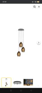 Hanglamp eglo 3 fittingen , eetkamer lamp, woonkamerlamp, Ophalen, Modern, industrieel,, Zo goed als nieuw, Glas