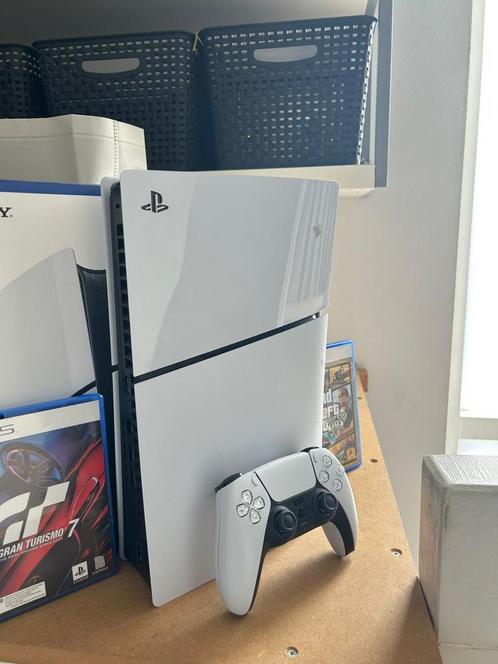 PS5 met Controller en Games, Spelcomputers en Games, Spelcomputers | Sony PlayStation 5, Zo goed als nieuw, Playstation 5, Ophalen