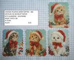 vintage plaatjes 10x13 kerst katten 360 ( alleen verzenden, Hobby en Vrije tijd, Kaarten | Zelf maken, Ophalen, Nieuw, Kerst, Knipvel