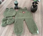 Een leuke tuinpakje met muts en slofjes mt. 62, Kinderen en Baby's, Babykleding | Maat 62, Gebeide jumpsuit, Jongetje of Meisje