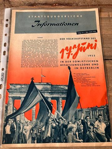 “Staatsbürgerliche” opstand burgers 17 juni 1953 in de DDR beschikbaar voor biedingen