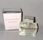 Luxe parfum mini Ralph lauren Romance woman + doosje, Ophalen of Verzenden, Zo goed als nieuw, Miniatuur, Gevuld