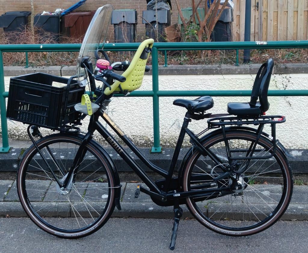 Heavy Duty Gazelle matzwart NLD54N7, Ophalen, Minder dan 10 versnellingen, Gazelle, 53 tot 56 cm