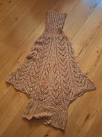 Gebreide jurk met col - Beige/Oranje, Maat 38/40 (M), Beige, Ophalen of Verzenden, Zo goed als nieuw