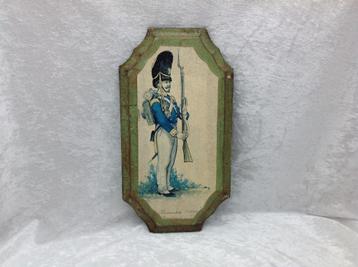 Oude wanddecoratie met grenadier (Piemontese 1822)  beschikbaar voor biedingen
