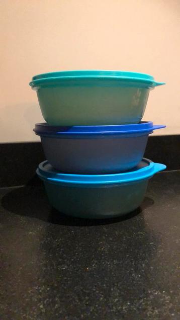 Tupperware schaaltjes 3 stuks 600ml beschikbaar voor biedingen