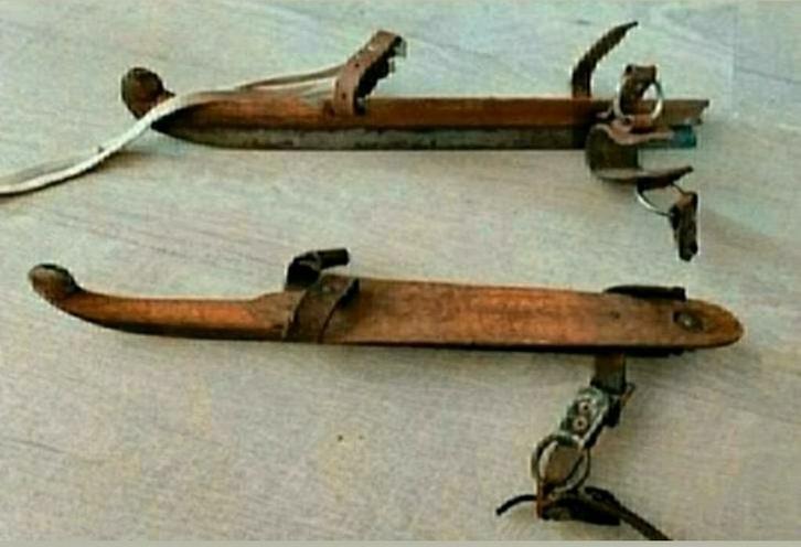Schaatsen,hout,Friesland,IJlst,Vonk Oudeschoot,opa,oma,ijzer, Sport en Fitness, Schaatsen, Gebruikt, Friese doorlopers, Ophalen of Verzenden