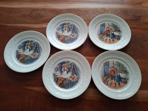 Petrus Regout &Co Maastricht Kerst wandbordjes jaren 50, Antiek en Kunst, Antiek | Wandborden en Tegels, Ophalen of Verzenden