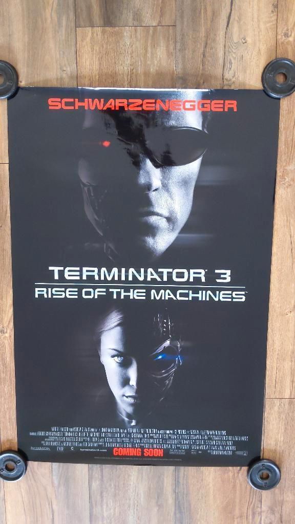 Originele Terminator 3 film poster Arnold Schwarzenegger, Verzamelen, Posters, Zo goed als nieuw, Film en Tv, Deurposter of groter