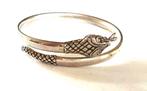 Zilveren vintage slangen wikkel armbabd, Ophalen of Verzenden, Zo goed als nieuw, Zilver, Zilver