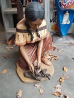 Decoratie beeld indiaan met baby, Ophalen, Mens