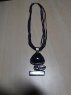 Zilveren hanger met paarse amethist., Paars, Ophalen of Verzenden, Zo goed als nieuw, Met edelsteen