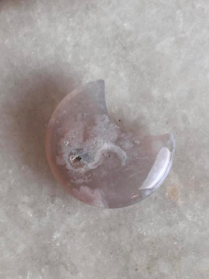 Bloemagaat maan, Sieraden, Tassen en Uiterlijk, Edelstenen, Zo goed als nieuw, Ophalen of Verzenden