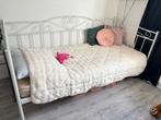 1 persoons bed, Ophalen, 90 cm, Eenpersoons, Wit