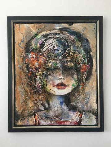 Guy Olivier - Josephine schilderij (111 x 92 x 4 cm) beschikbaar voor biedingen