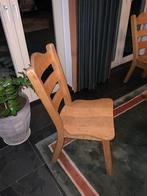 Massief eiken stoelen, Huis en Inrichting, Stoelen, Ophalen, Gebruikt, Bruin, Vijf, Zes of meer stoelen
