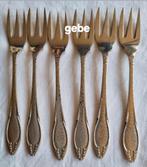 Gebe retro vintage set dessert vorkjes relief handvatten, Ophalen of Verzenden