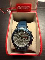 Swiss Military Hanowa horloge Watchman Land blauw/blue NIEUW, Sieraden, Tassen en Uiterlijk, Horloges | Heren, Leer, Staal, Polshorloge