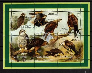 g.bissau 2001 pf blok roofvogels birds of prey vogels beschikbaar voor biedingen