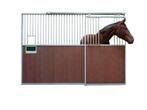 Corton paardenbox voorwand en zijwand hardhouten planken, Ophalen, Gebruikt