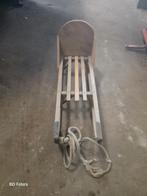 Houten slee, Kinderen en Baby's, Ophalen, Rugleuning, Zo goed als nieuw, Hout