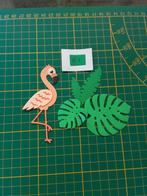 E1 Zalmkleurige flamingo met 4 bladeren, Ophalen of Verzenden, Zo goed als nieuw, Overige thema's, Overige typen