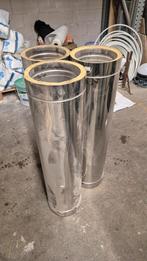 RVS DW rookkanaal pijpen 3x1m, Doe-het-zelf en Verbouw, Buizen en Afvoer, Gebruikt, Ophalen of Verzenden, Rvs, Minder dan 2 meter