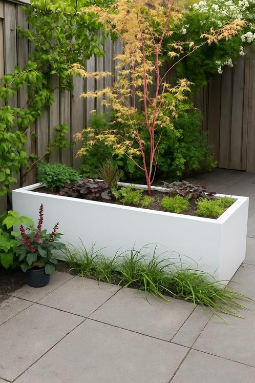 Plantenbakken, Tuin en Terras, Bloembakken en Plantenbakken, Nieuw, Metaal, Tuin, Minder dan 60 cm, Vierkant, Ophalen of Verzenden