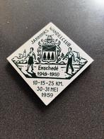Klein tegeltje Jannink's Wandelclub Enschede 1959, Ophalen of Verzenden