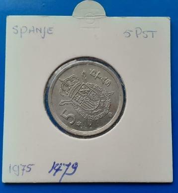 Spanje 5 Pesetas JUAN CARLOS I / REY DE ESPAÑA1995 / 1997  beschikbaar voor biedingen