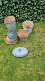 Zink, Tuin en Terras, Ophalen, Gebruikt, Rond, Metaal