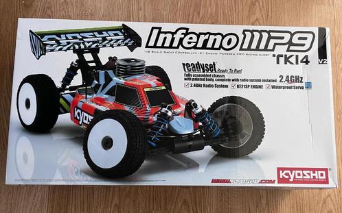 Bestuurbare auto Kyosho Inferno MP9 TKI4 V2 readyset, Hobby en Vrije tijd, Modelbouw | Radiografisch | Auto's, Zo goed als nieuw