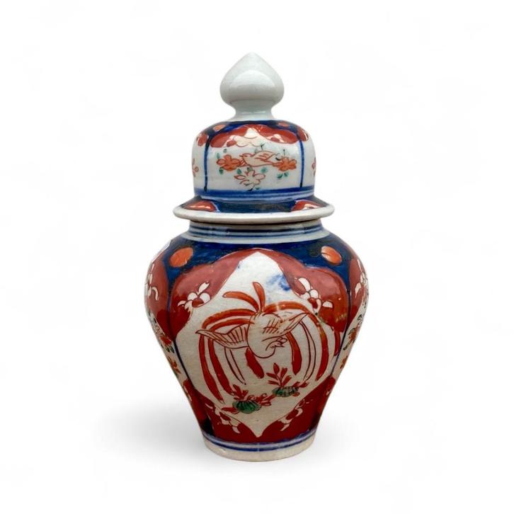 Antieke Japanse Imari Deksel Vaas, Antiek en Kunst, Antiek | Vazen, Ophalen of Verzenden