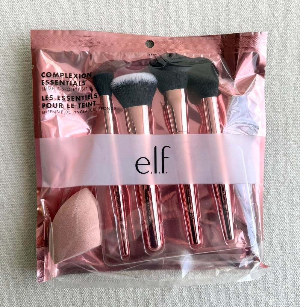 e.l.f. 5-delige Kwasten & Spons Set – Nieuw – €13, Gehele gezicht, Ophalen of Verzenden, Zo goed als nieuw, Make-up