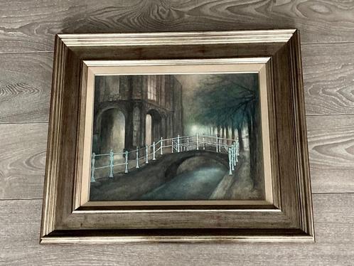 Anthonie Daniel Milo (1885-1954) Stadsgezicht Oude Delft, Antiek en Kunst, Kunst | Schilderijen | Klassiek, Ophalen of Verzenden