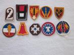 10 verschillende Emblemen/Patches USA 3., Ophalen of Verzenden, Landmacht, Amerika, Embleem of Badge