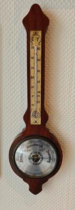 Antieke Barometer met Thermometer, Audio, Tv en Foto, Weerstations en Barometers, Ophalen of Verzenden