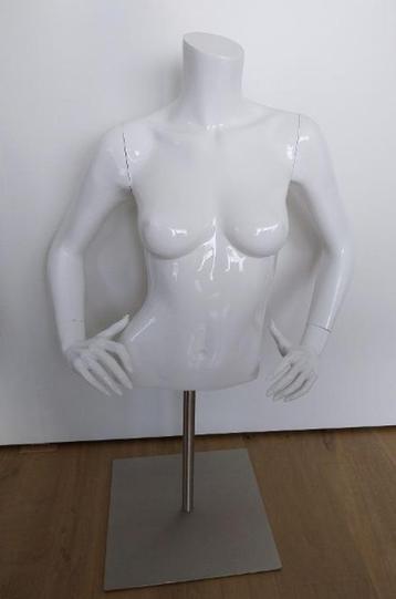 Etalage/pas/interieur/ Dames Torso hoogglans glossy wit beschikbaar voor biedingen