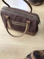 Outdoor — Wax Canvas Leer tassen (2) — Bosboom, Bruin, Minder dan 40 cm, Minder dan 35 cm, Zo goed als nieuw